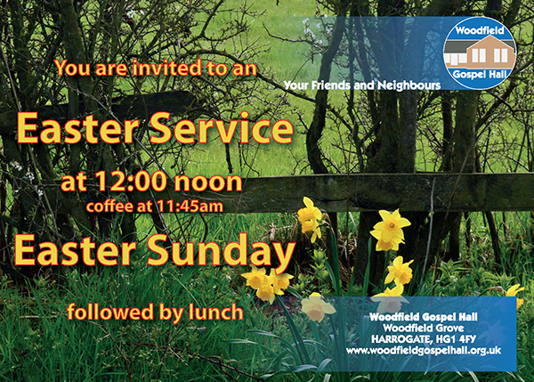 Invitation to Easter Service 12:00 noon on Sunday 31st March'